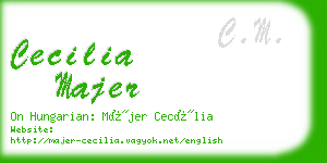 cecilia majer business card